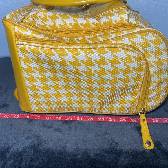 Samantha Browns Yellow Houndstooth Travel Bag - Picture 16 of 16